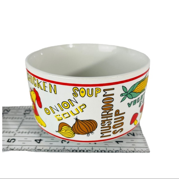 Vintage 70s 3- Large Vegetable Soup Mugs w/Handle - Picture 5 of 16